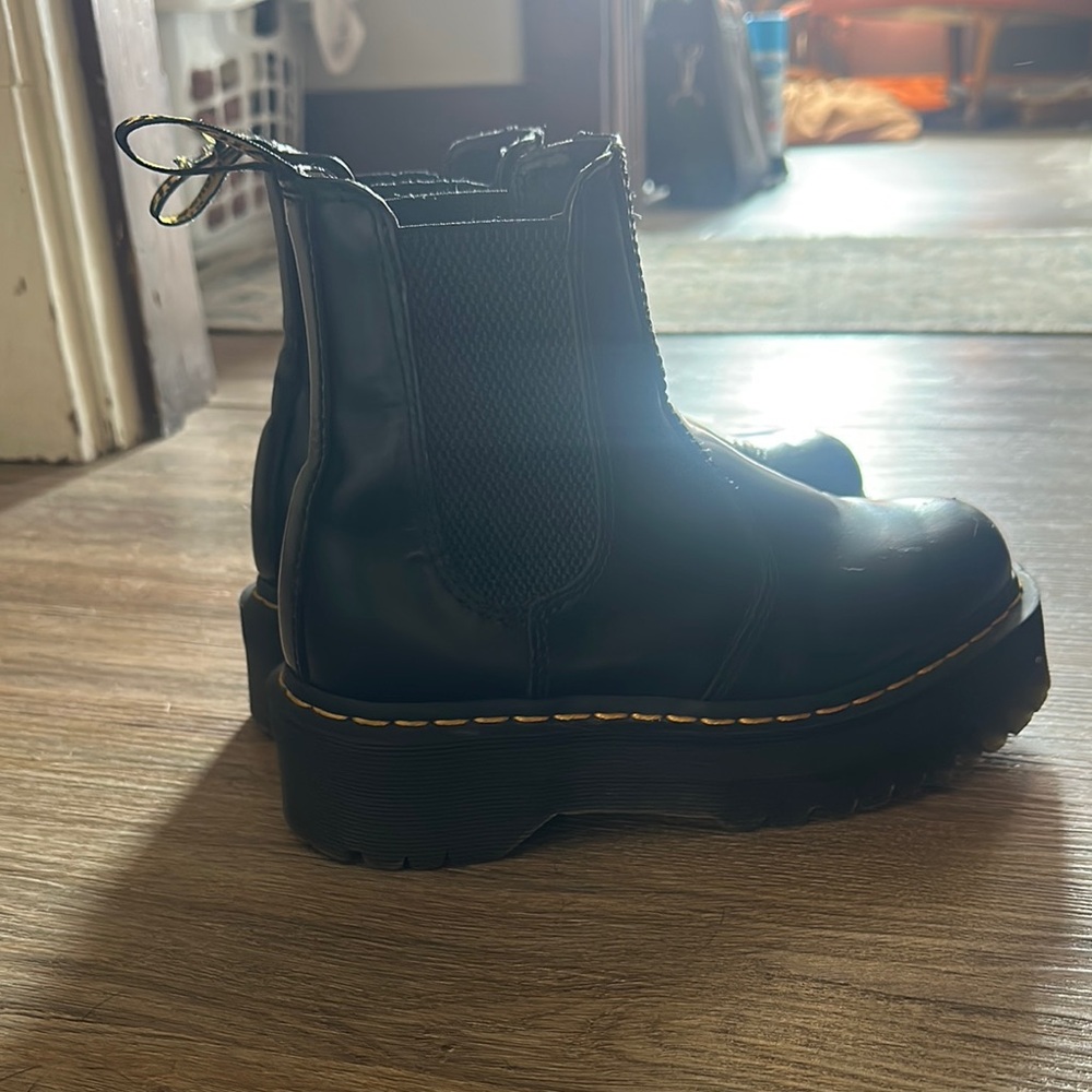 Black Platform Chelsea Boots